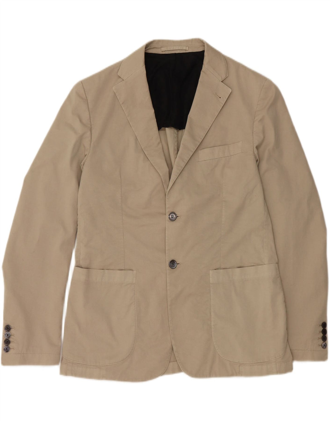 AQUASCUTUM Herren-Blazer mit 2 Knöpfen, UK 44, 2XL, beige Baumwolle