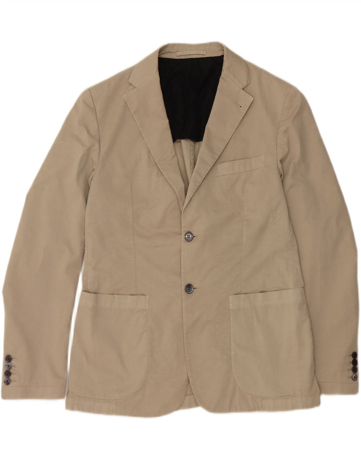 AQUASCUTUM Herren-Blazer mit 2 Knöpfen, UK 44, 2XL, beige Baumwolle