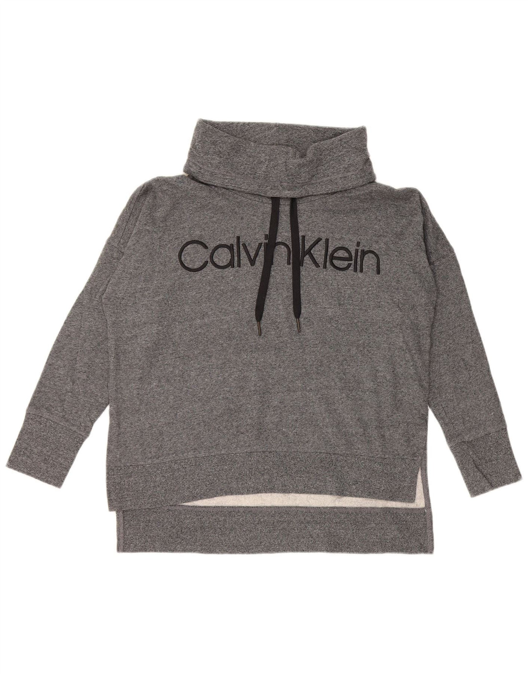 CALVIN KLEIN Übergroßer Grafik-Sweatshirtpullover für Damen, UK 14, Mittelgrau