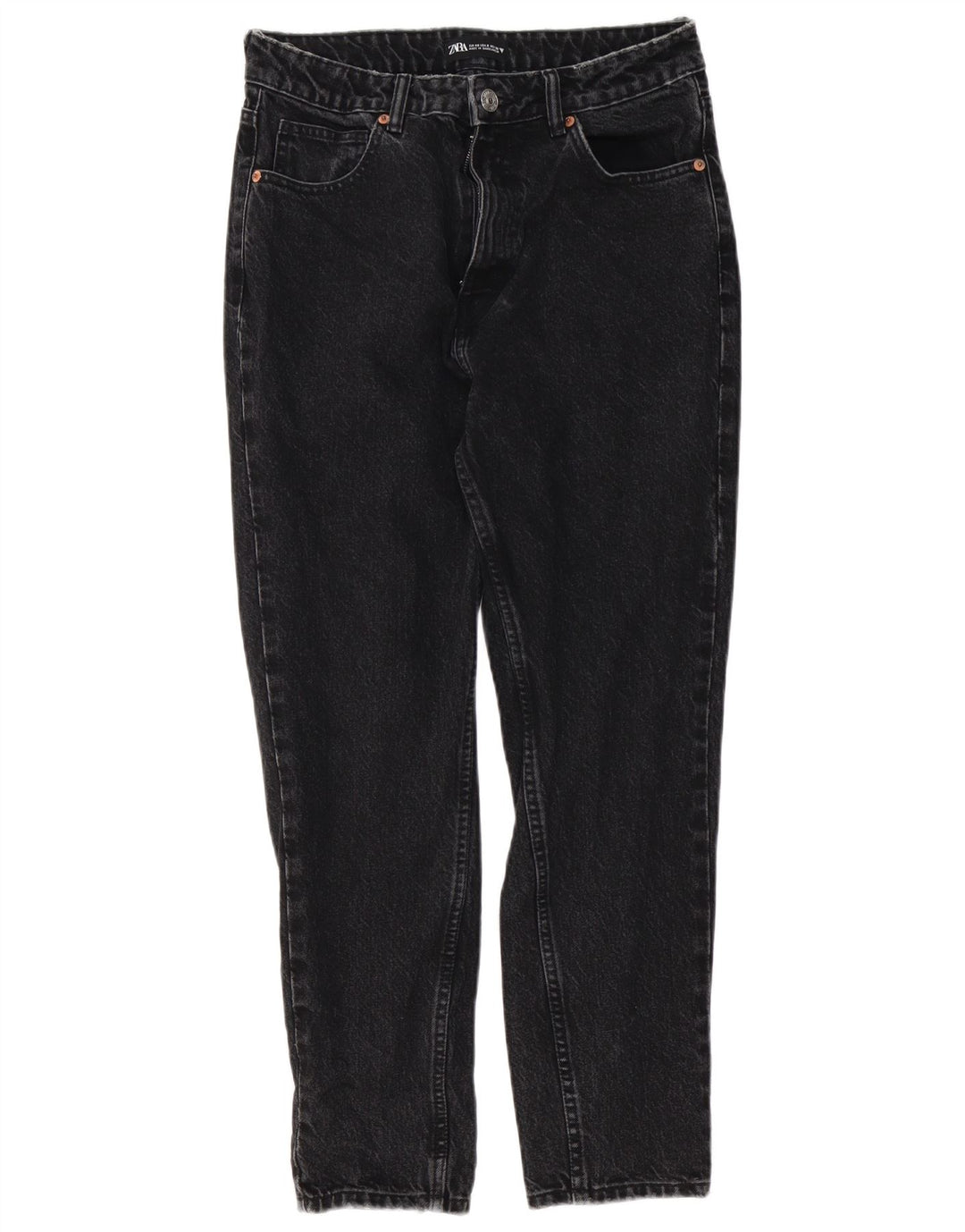 Zara Damen Tapered Jeans EU 40 Medium W30 L27 Schwarz