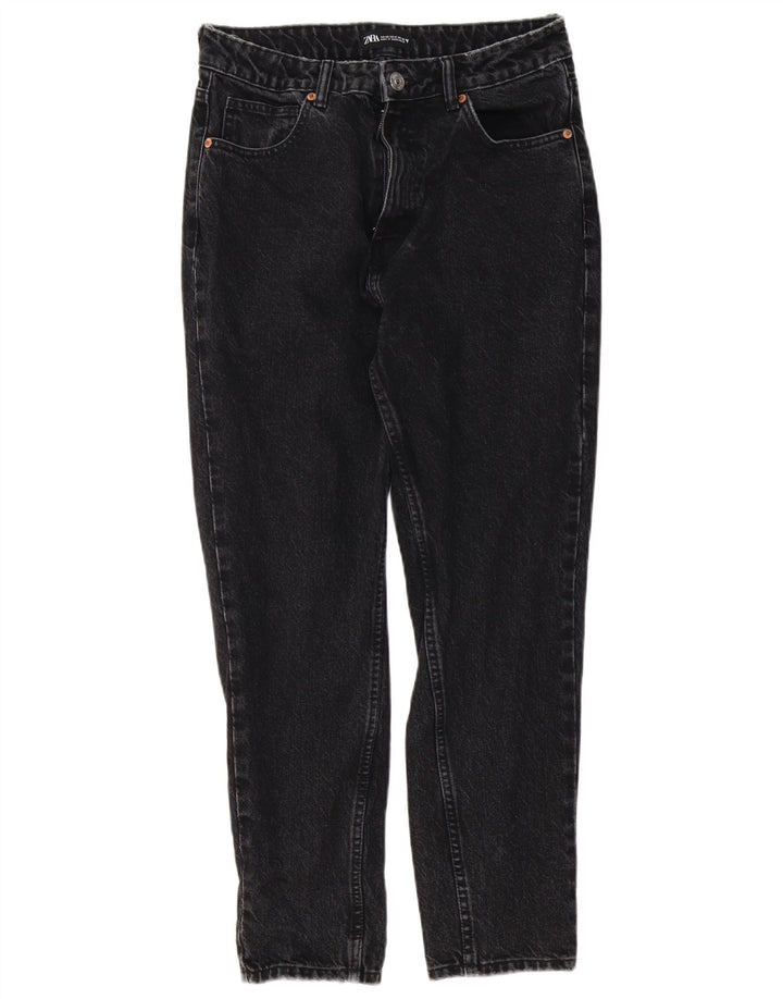 Zara Damen Tapered Jeans EU 40 Medium W30 L27 Schwarz