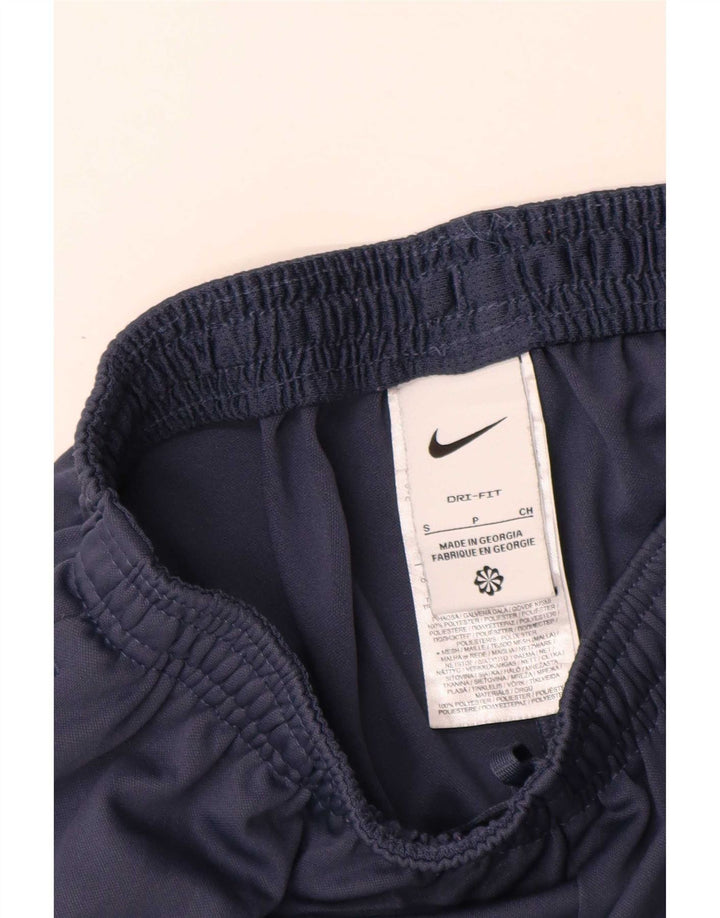 Nike Herren Dri Fit Trainingshose, Größe S, marineblaues Farbblock-Polyester