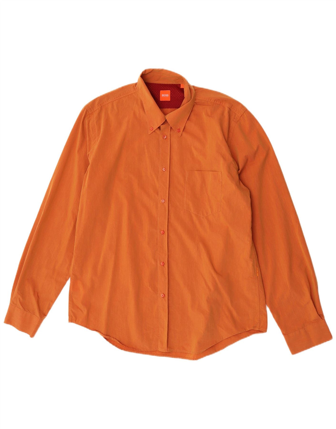 Hugo Boss Herrenhemd Große Orange Baumwolle