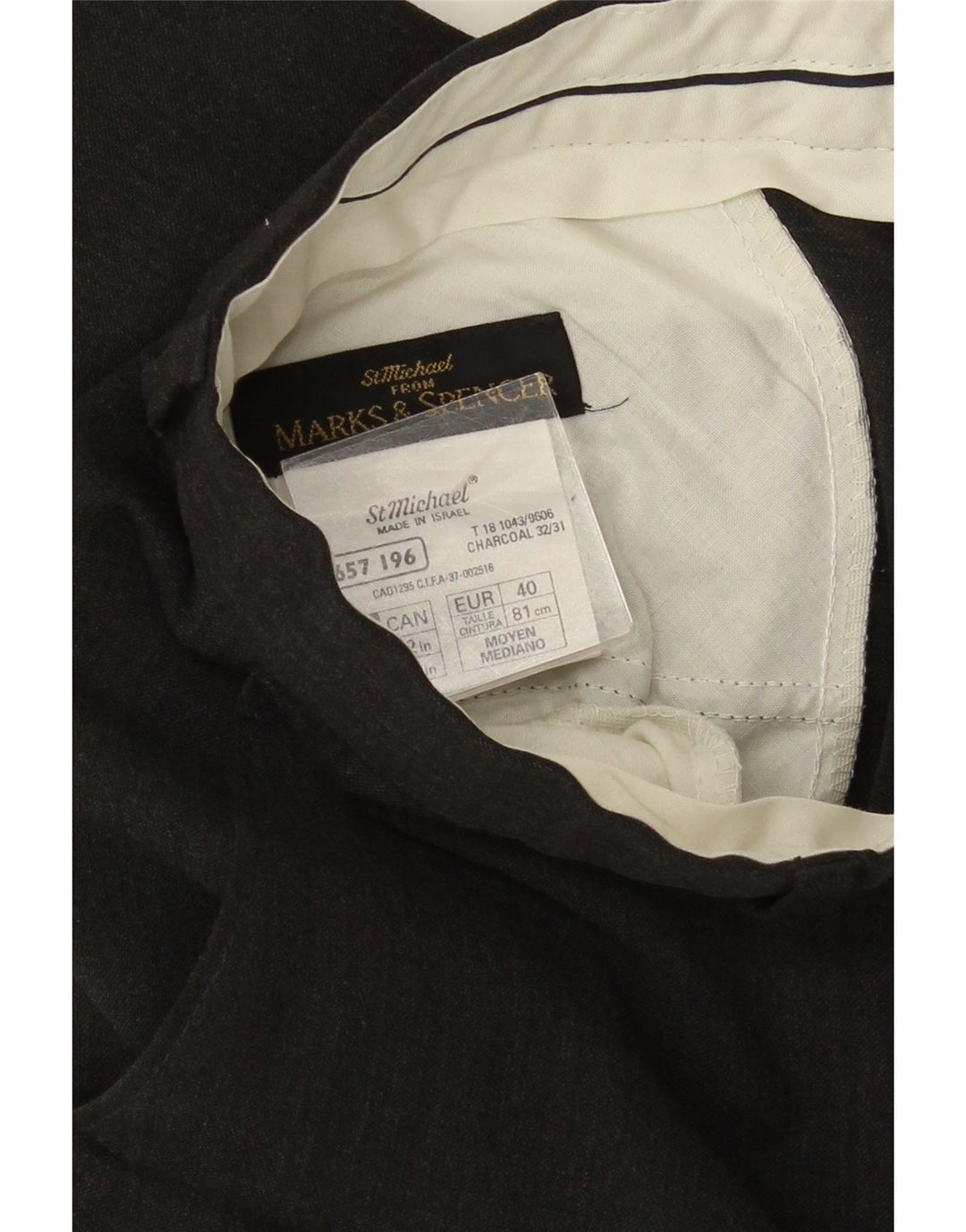 MARKS & SPENCER Herren-Anzughose, gerade, W30, L30, grau, Polyester
