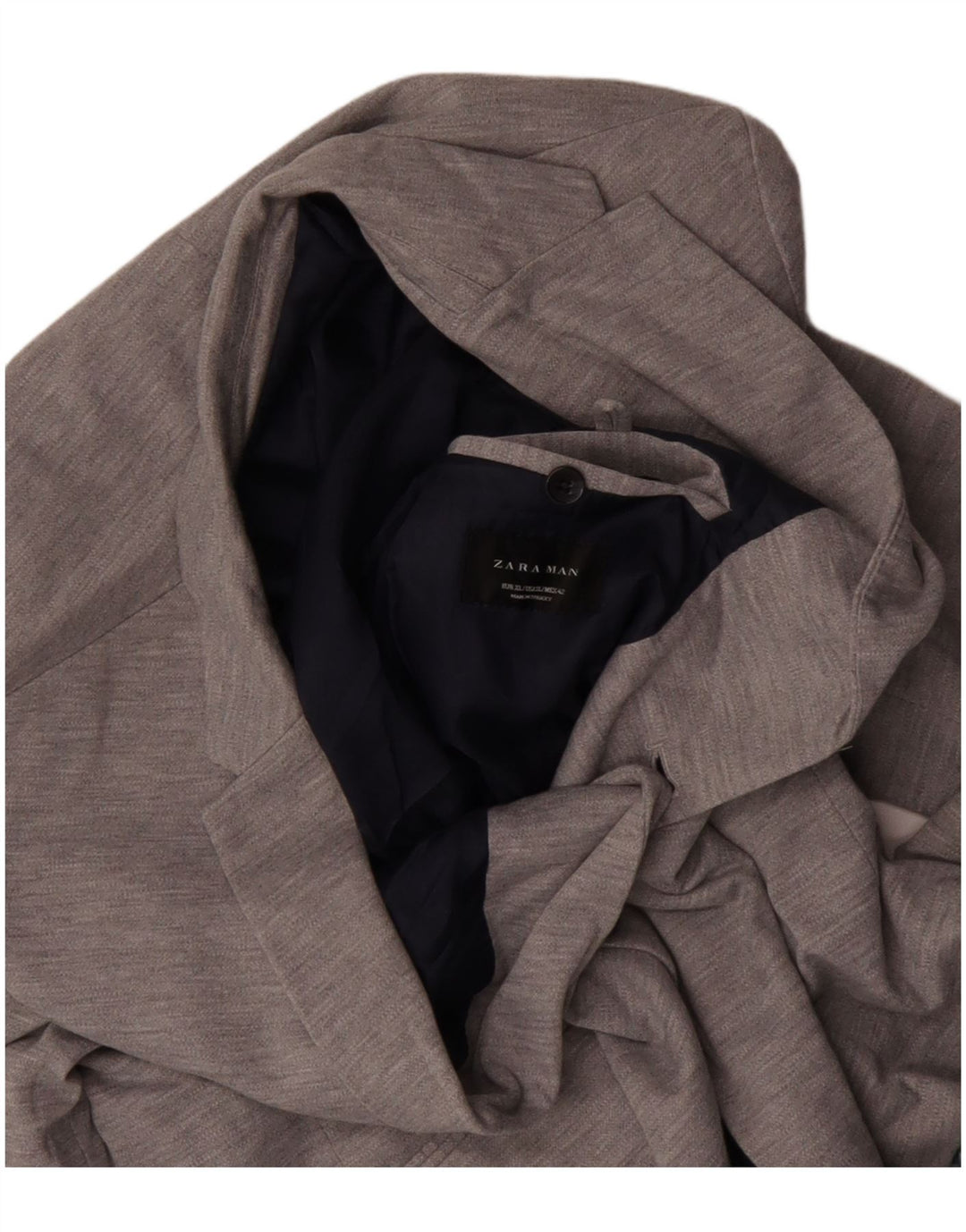 Zara Herren 2-Knopf-Blazerjacke UK 42 XL Graues Polyester