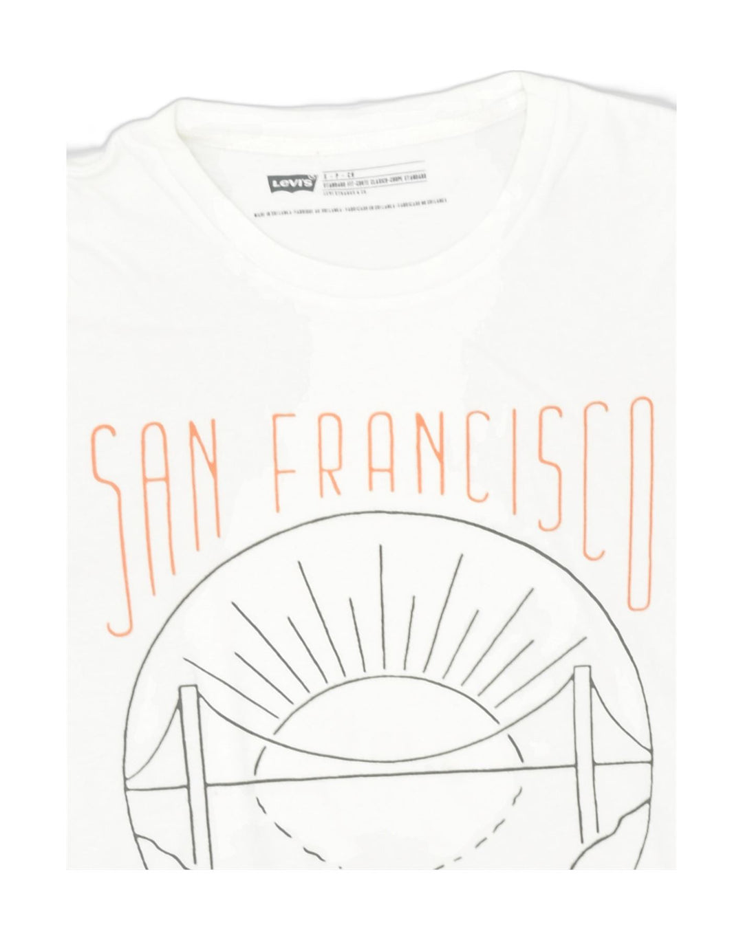 LEVI'S Mens Graphic T-Shirt Top Small White Cotton | Vintage | Thrift | Second-Hand | Used Clothing | Messina Hembry 