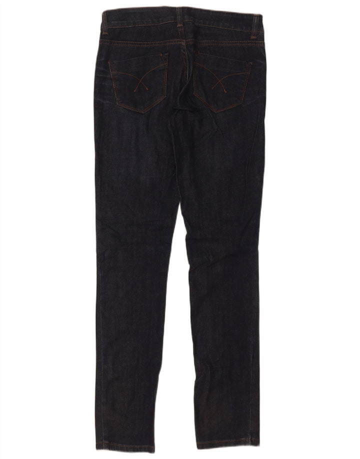 Topshop Damen Baxter Slim Jeans W25 L30 Marineblau Baumwolle