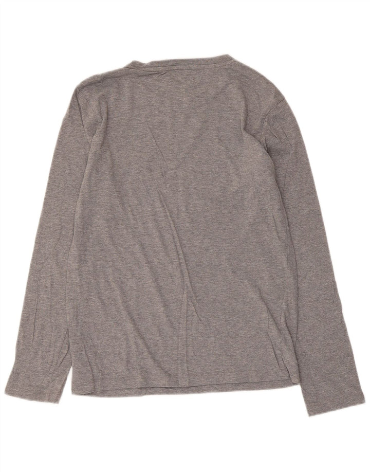 Tommy Hilfiger Jungen-Top, langärmelig, 12–13 Jahre, graue Baumwolle