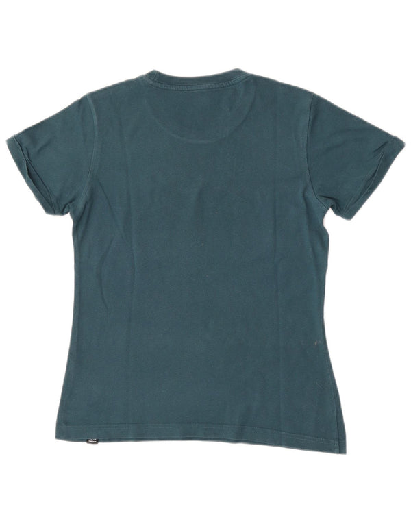 Adidas Damen Grafik T-Shirt Top UK 8/10 Small Grün Blumenmuster Baumwolle