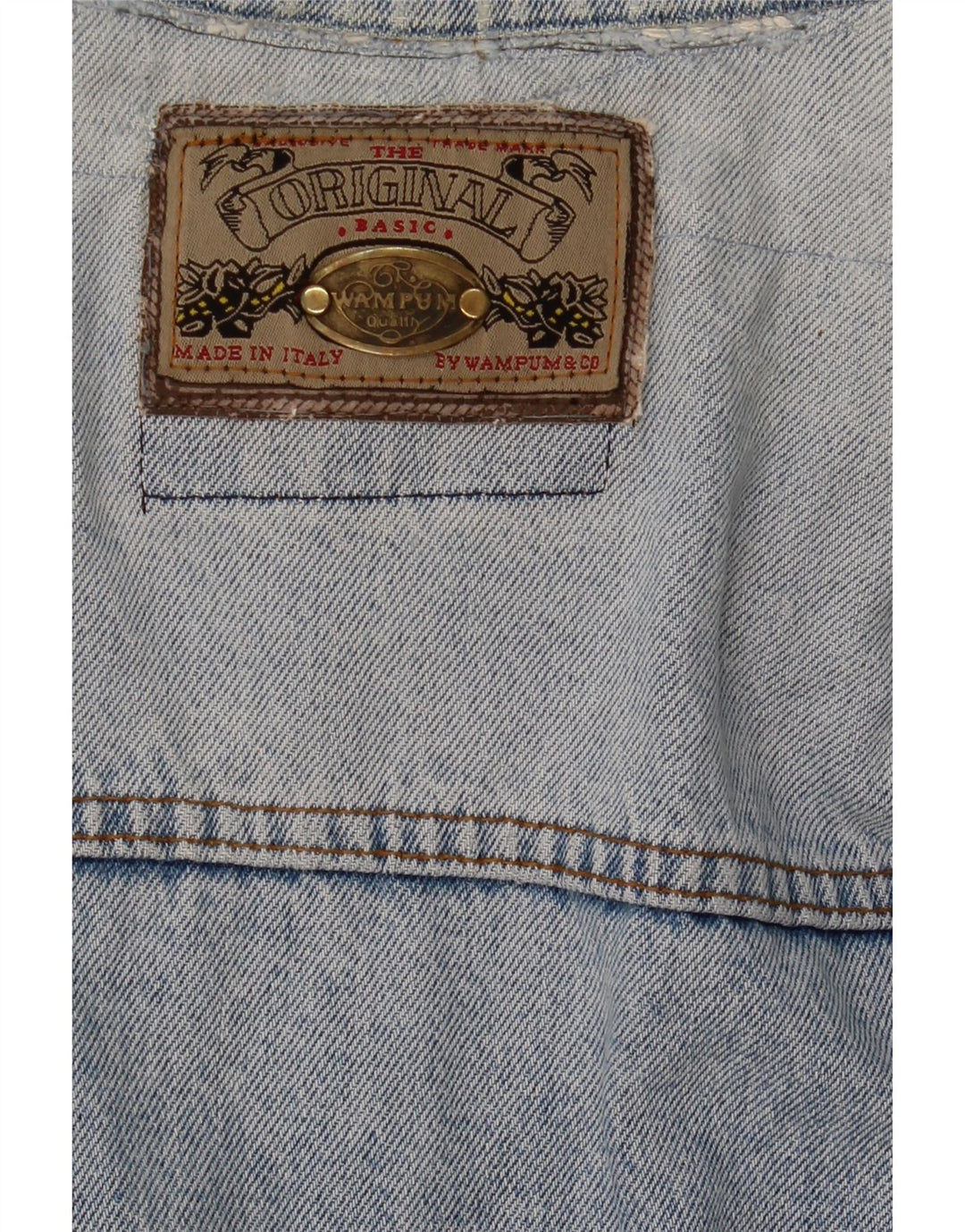 Wampum Herren Jeansjacke UK 38 Mittelblau