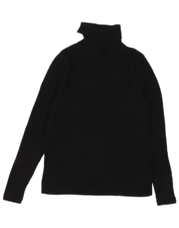 Marks & Spencer Damen Crop Rollkragenpullover Pullover UK 12 mittel Schwarz