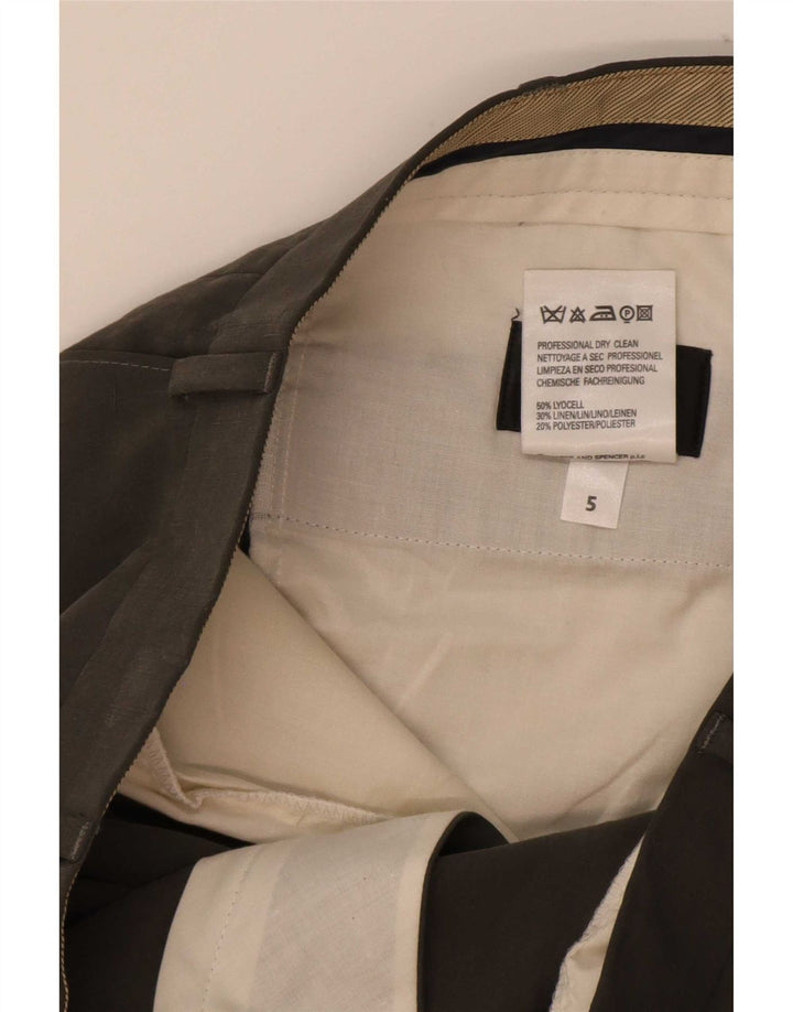 Marks & Spencer Herren-Anzughose mit Pegged-Anzug, W38 L31, graues Lyocell