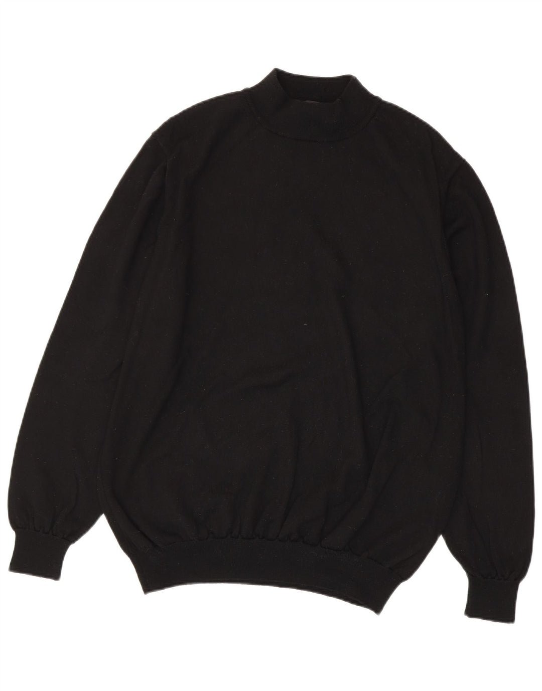 Hugo Boss Herren-Pullover mit Rollkragen, 3XL, schwarze Schurwolle