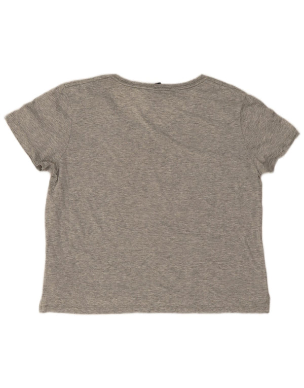 Nike Damen-T-Shirt in Übergröße mit Grafik, UK 6, XS, Grau meliert