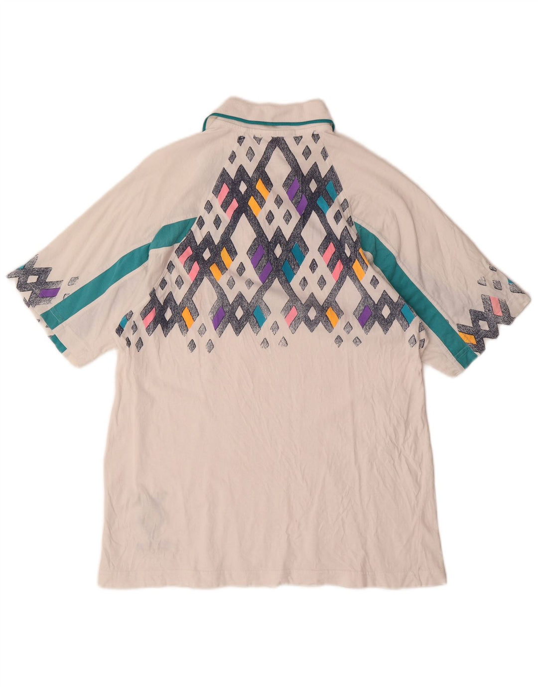 LOTTO Herren-Poloshirt, Mittelweiß, geometrisch