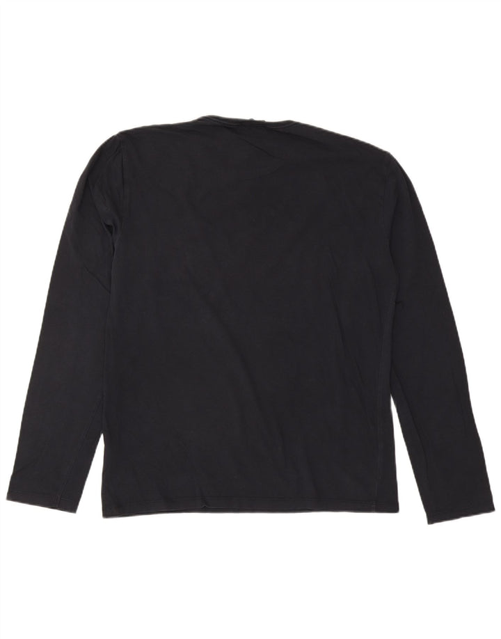 Gas Herren Top Langarm 2XL Marineblau Baumwolle