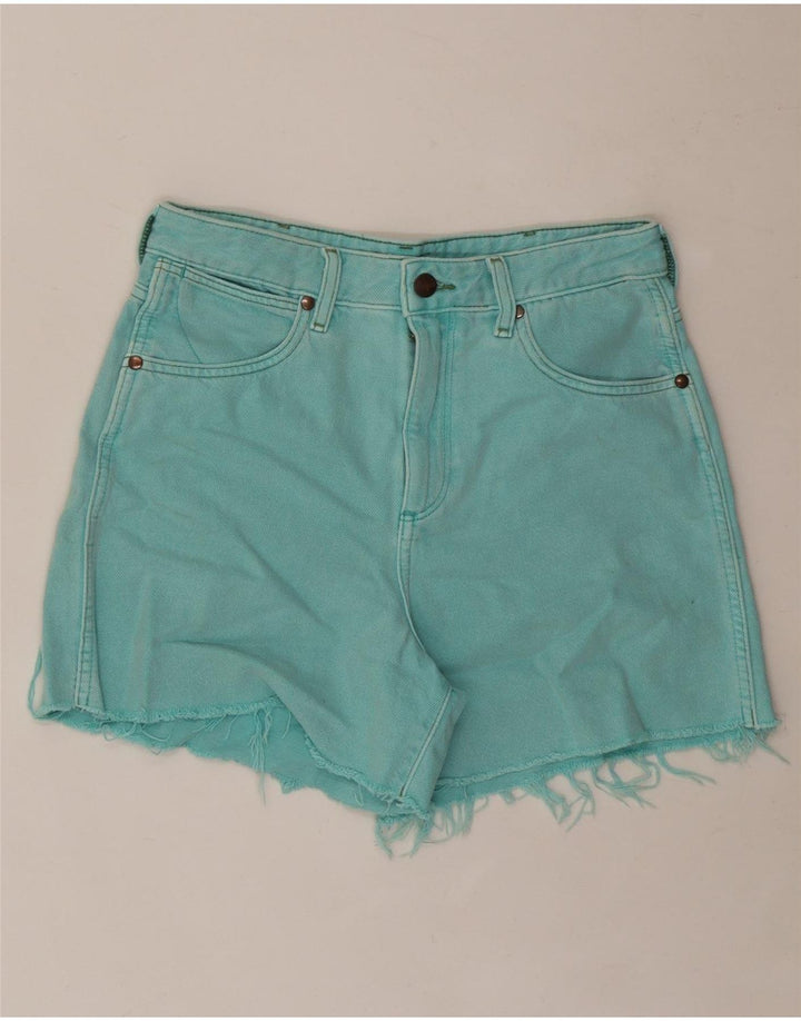 WRANGLER Damen Jeansshorts W28 Mitteltürkis Baumwolle