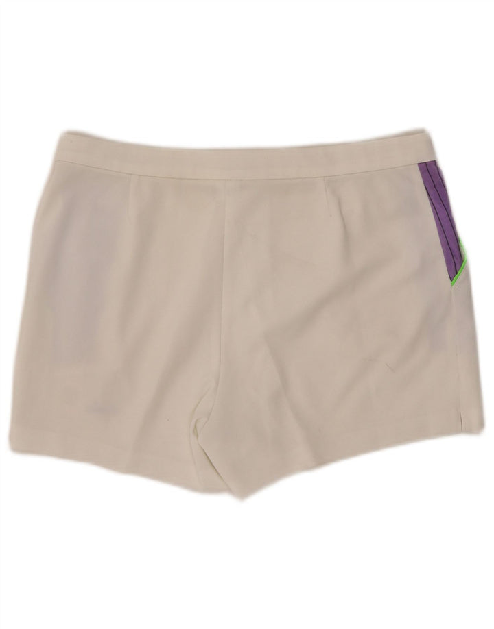Diadora Damen Chino-Shorts W33 Large Weiß Colourblock