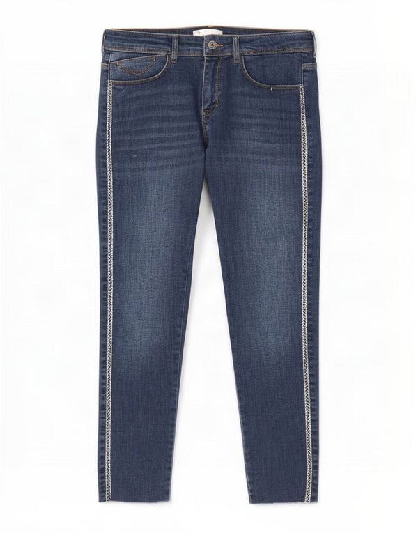 Zara Damen Straight Jeans EU 40 Medium W30 L27 Blau