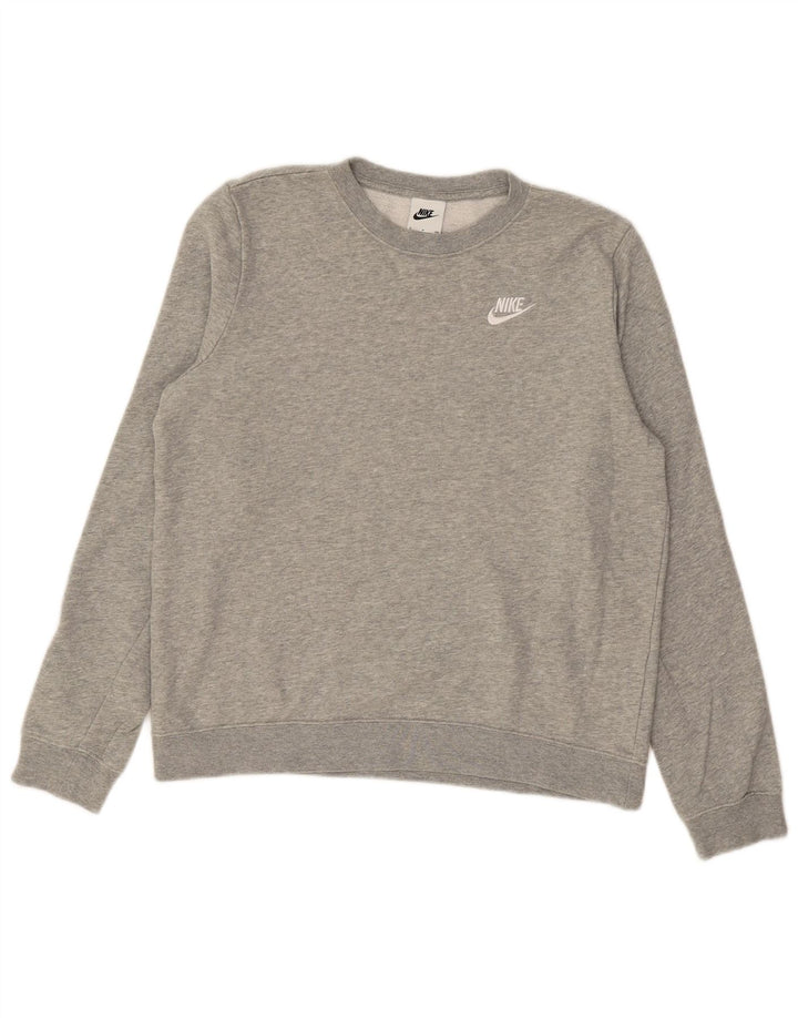 NIKE Herren Sweatshirt Pullover Small Grau Baumwolle