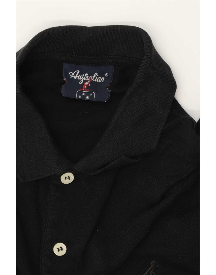 AUSTRALIAN L'ALPINA Herren Poloshirt IT 50 Medium Schwarz