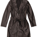 Madeleine Damen Ledermantel UK 10 Small Schwarzes Leder