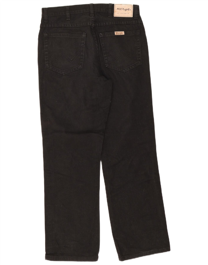 Wrangler Herren-Jeans mit normaler Passform, gerade Passform, W32, L30, schwarze Baumwolle