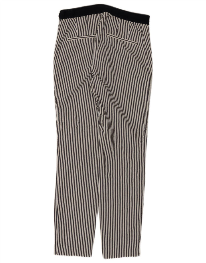 ZARA Slim Chino-Hose für Damen, klein, W26, L27, weiß gestreift, Baumwolle