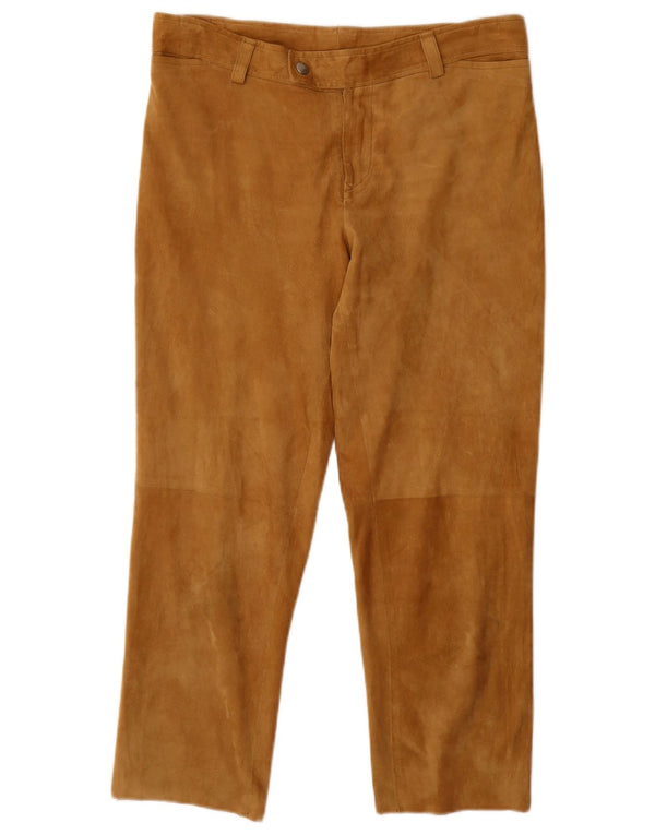 VINTAGE Kurze Damenhose aus Wildleder, W32, L25, Braun