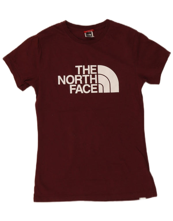 The North Face Damen-T-Shirt mit Grafik, Größe S, Burgunderrot, Baumwolle