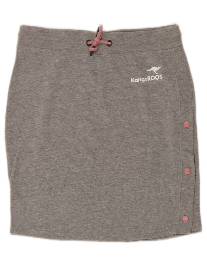 Kangaroos Damenrock UK 10 Small Grau gefleckte Baumwolle