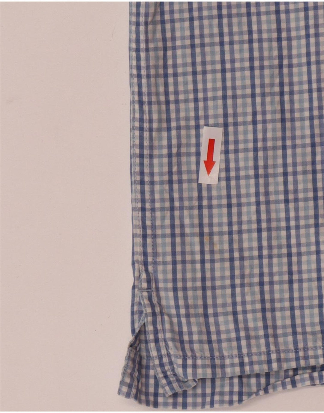 Izod Herren-Kurzarmhemd XL, blau kariert, Baumwolle