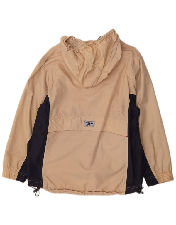 Reebok Damen Pullover-Regenjacke mit Kapuze, UK 12, Mittelbeige, Farbblock