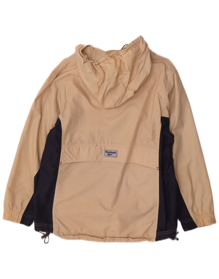Reebok Damen Pullover-Regenjacke mit Kapuze, UK 12, Mittelbeige, Farbblock