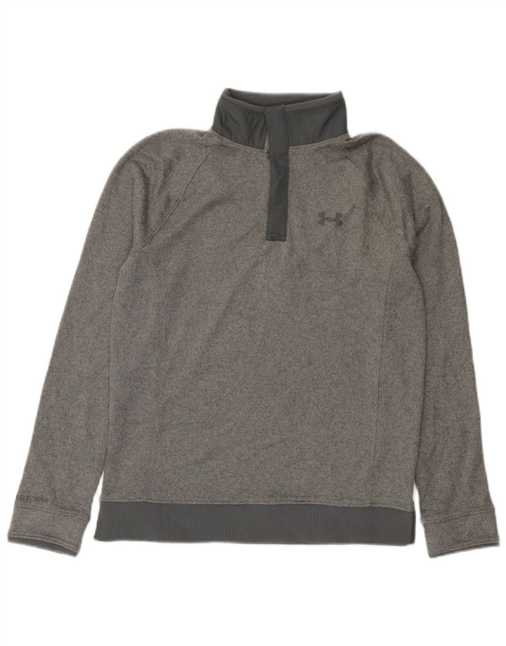 Under Armour Jungen-Sweatshirt mit Knopfkragen, 11–12 Jahre, Größe L, Grau