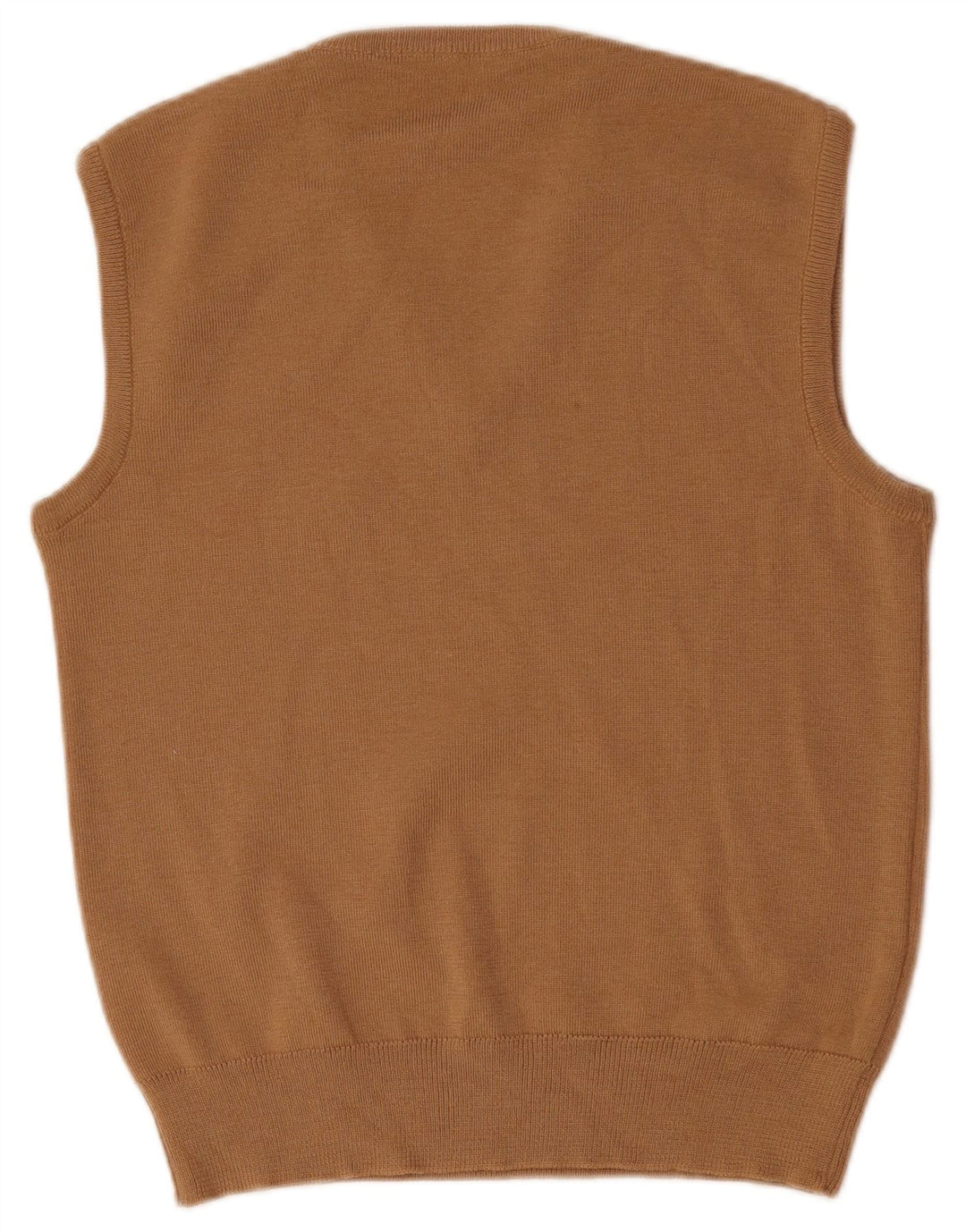 Vintage Herren Weste Tank Top IT 48 Mittelbeige Wolle