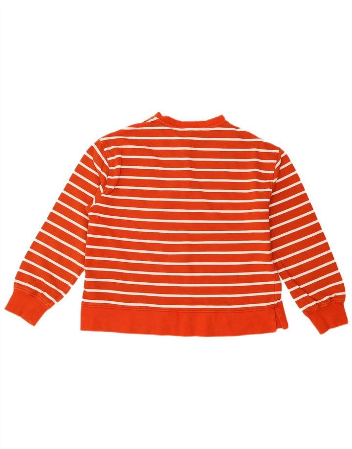 Marks & Spencer Damen Sweatshirt Pullover UK 14 Mittelorange gestreift