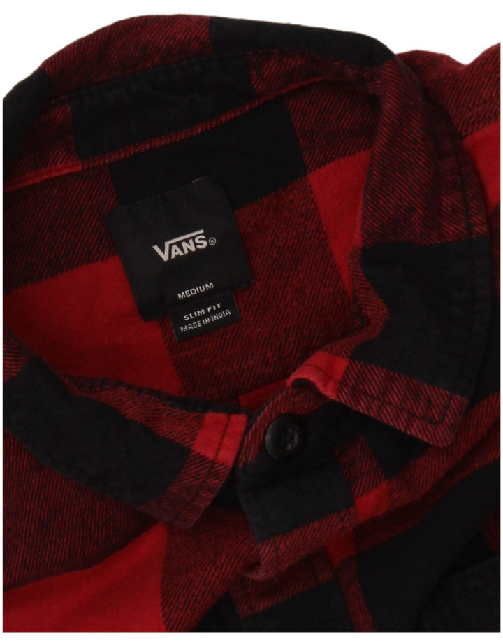 Vans Slim-Fit-Flanellhemd für Herren, mittelrot, kariert