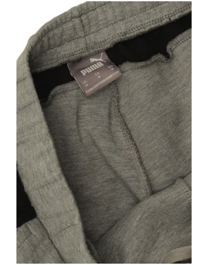Puma Herren-Trainingshose aus mittelgrauer Colourblock-Baumwolle