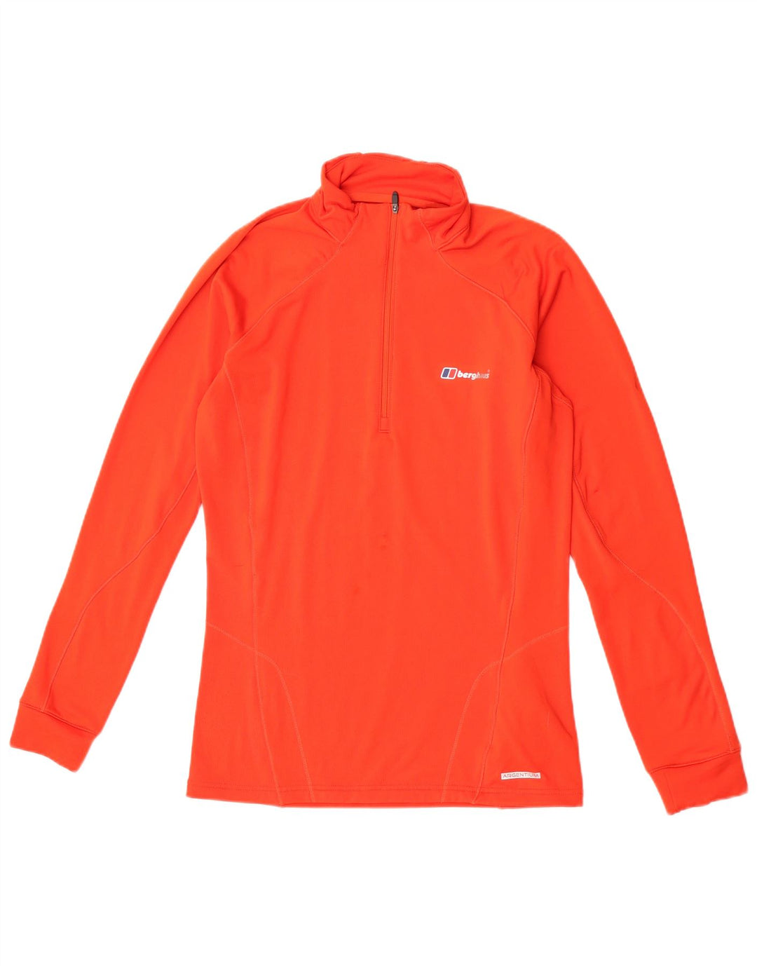 Berghaus Herren-Oberteil mit Reißverschluss, langärmelig, mittelorange, Polyester, Sport