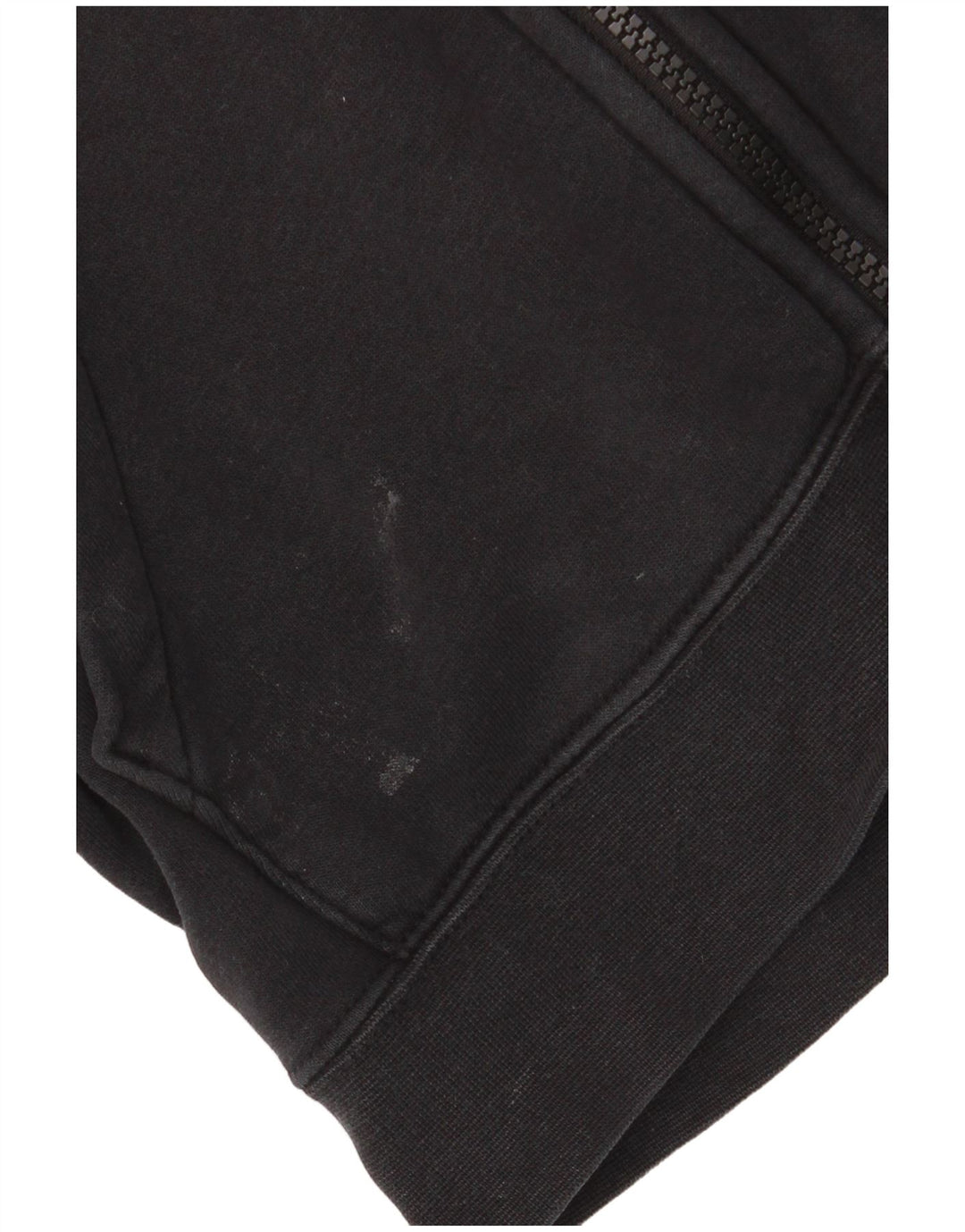 NIKE Damen-Pullover mit übergroßem Reißverschluss und Kapuze, UK 6, XS, schwarze Baumwolle