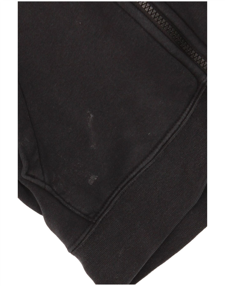 NIKE Damen-Pullover mit übergroßem Reißverschluss und Kapuze, UK 6, XS, schwarze Baumwolle