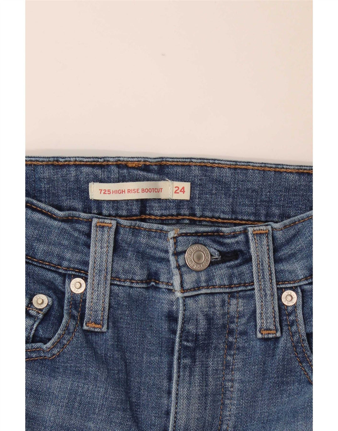 Levi's Damen 725 High Rise Bootcut Jeans W24 L31 Blau
