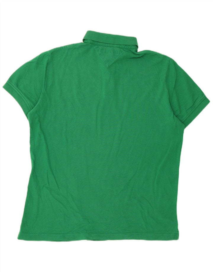 TOMMY HILFIGER Herren Custom Fit Poloshirt Mittelgrün