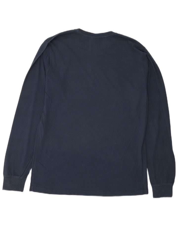 Kappa Herren-Top, langärmelig, mittelblau, Baumwolle