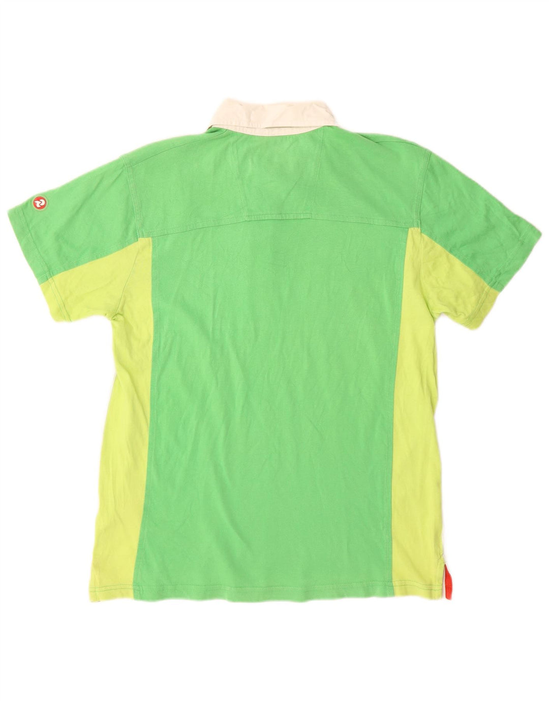 INVICTA Herren-Poloshirt aus mittelgrüner Colourblock-Baumwolle