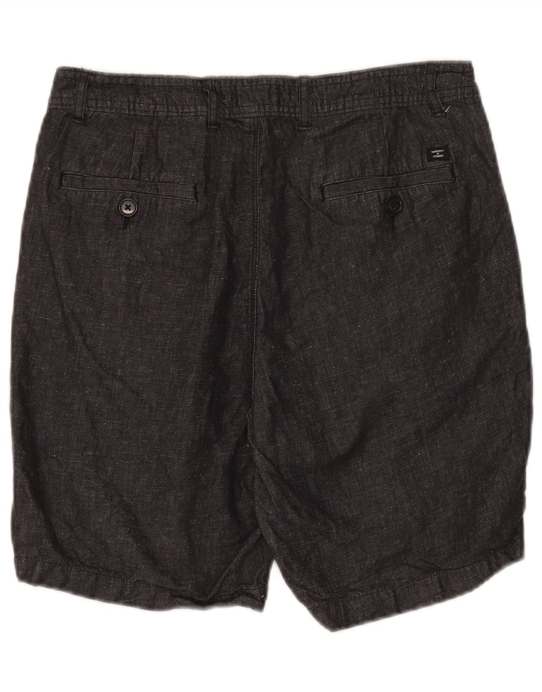 Superdry Herren Chinoshorts W32 mittelgraue Baumwolle