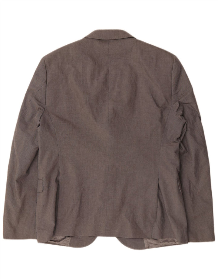 Daniele Alessandrini Herren 2-Knopf-Blazerjacke IT 52 XL Grauer Hahnentritt