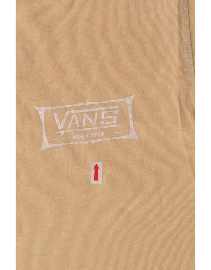VANS Mens Graphic T-Shirt Top Small Yellow