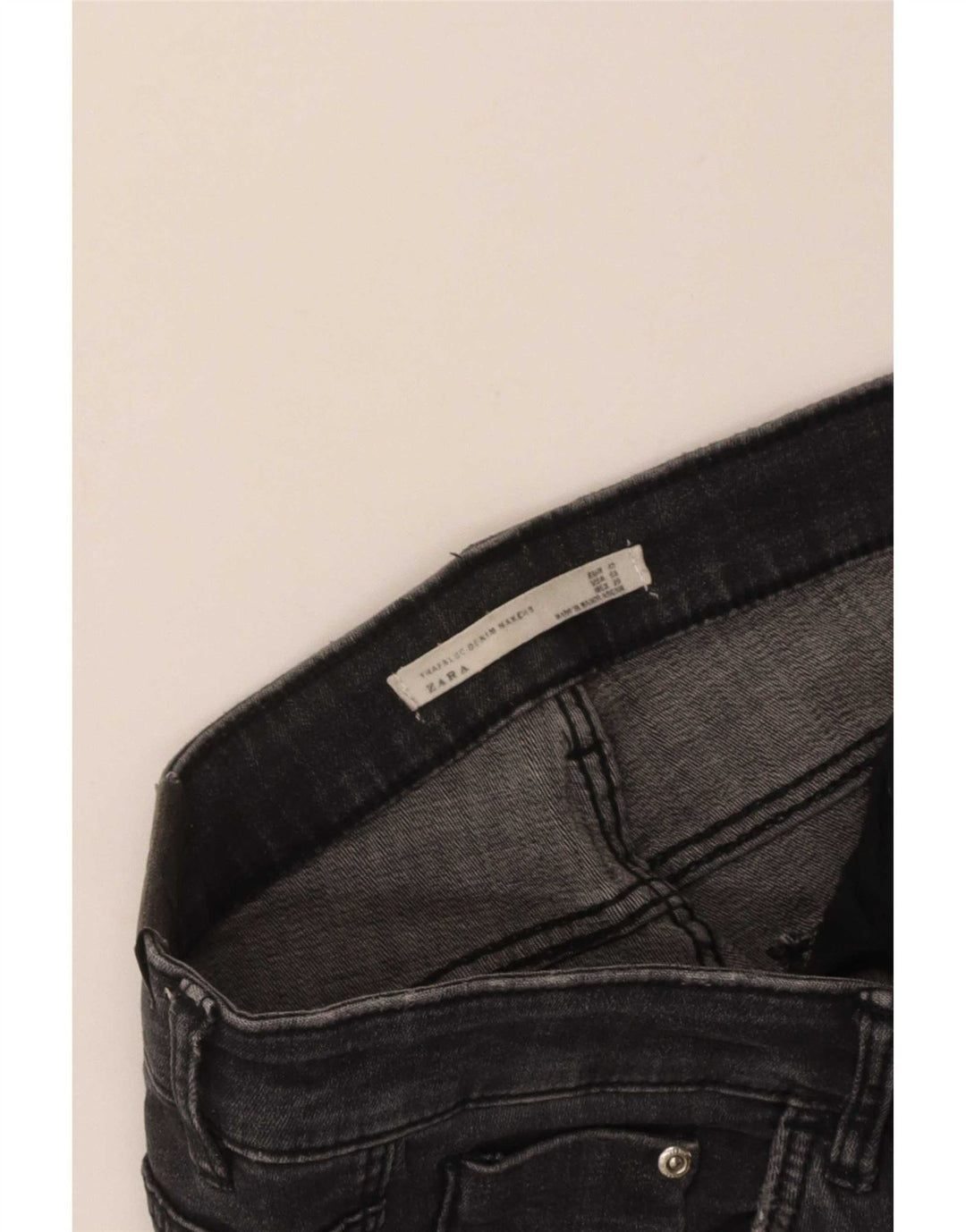 Zara Damen Distressed Skinny Jeans EU 40 Medium W30 L27 Schwarz